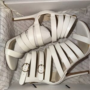 Aldo Vintage Chic White Strappy Heels